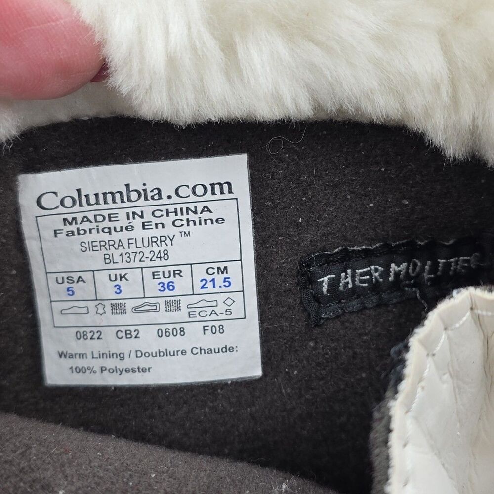 Columbia Sierra Flurry Winter Boots Thermolite Womens Sz 5 Big kids Size 3.5 - Picture 6 of 10